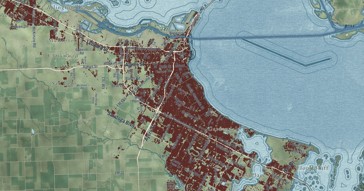 Map of Corpus Christi, Texas in 2026