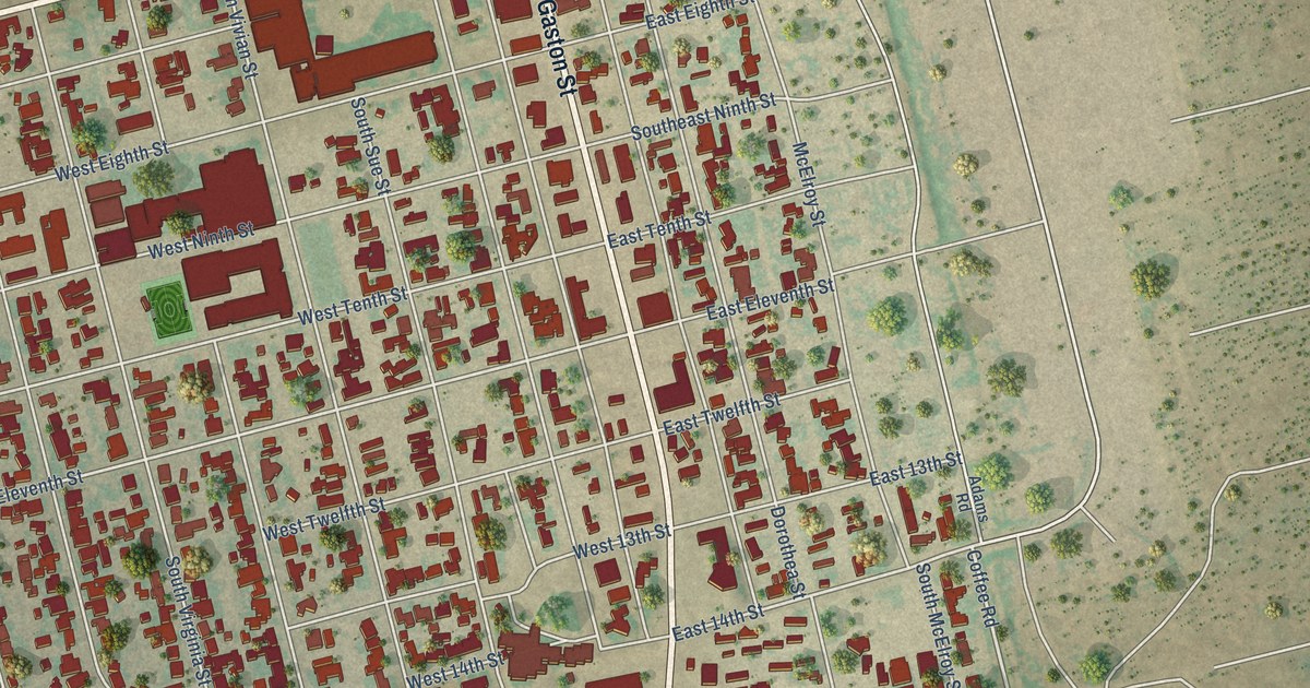 Map of Crane, Texas in 2026