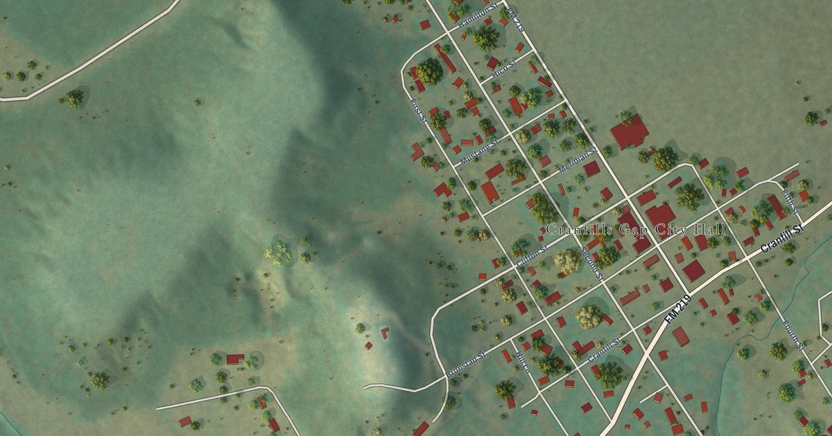 Map of Cranfills Gap, Texas in 2026
