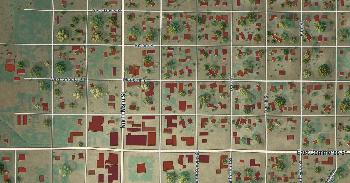 Map of Crowell, Texas in 2026