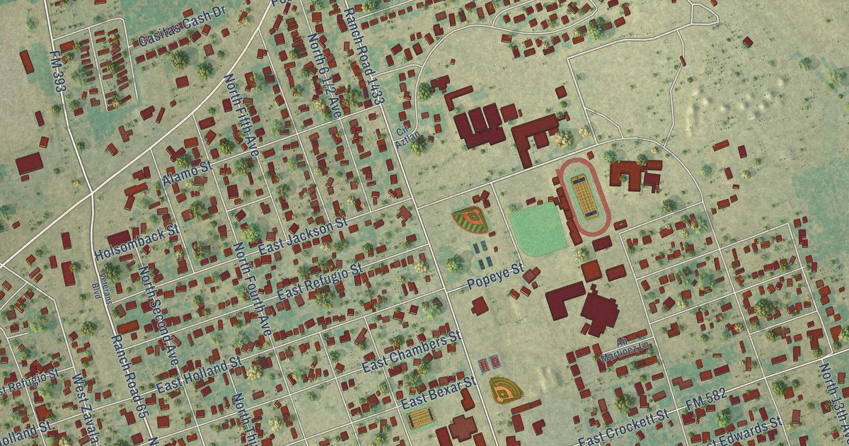 Map of Crystal City, Texas in 2026