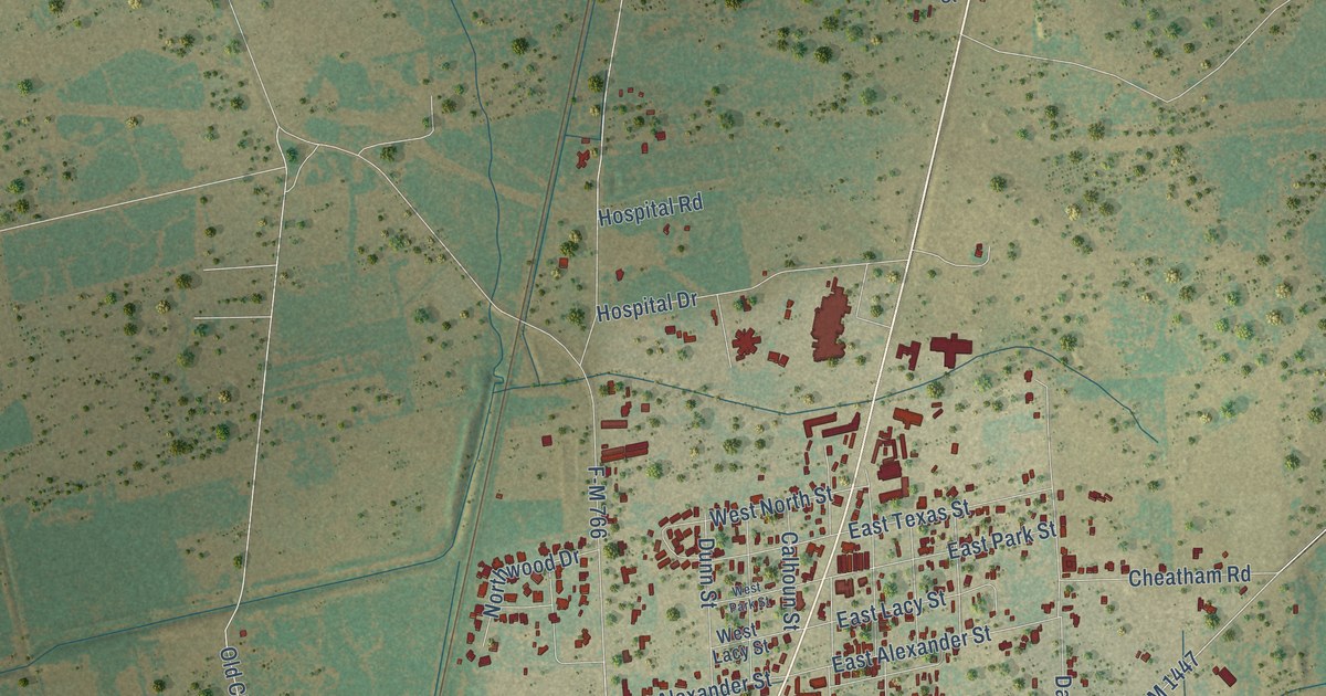 Map of Cuero, Texas in 2026