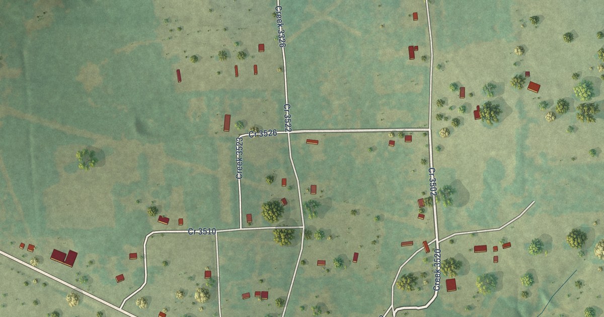 Map of Cuney, Texas in 2026