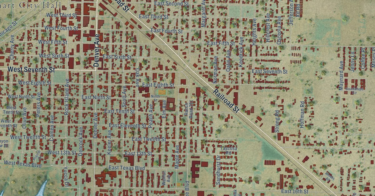 Map of Dalhart, Texas in 2026