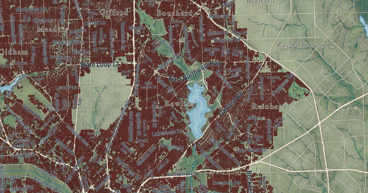 Map of Dallas, Texas in 2026