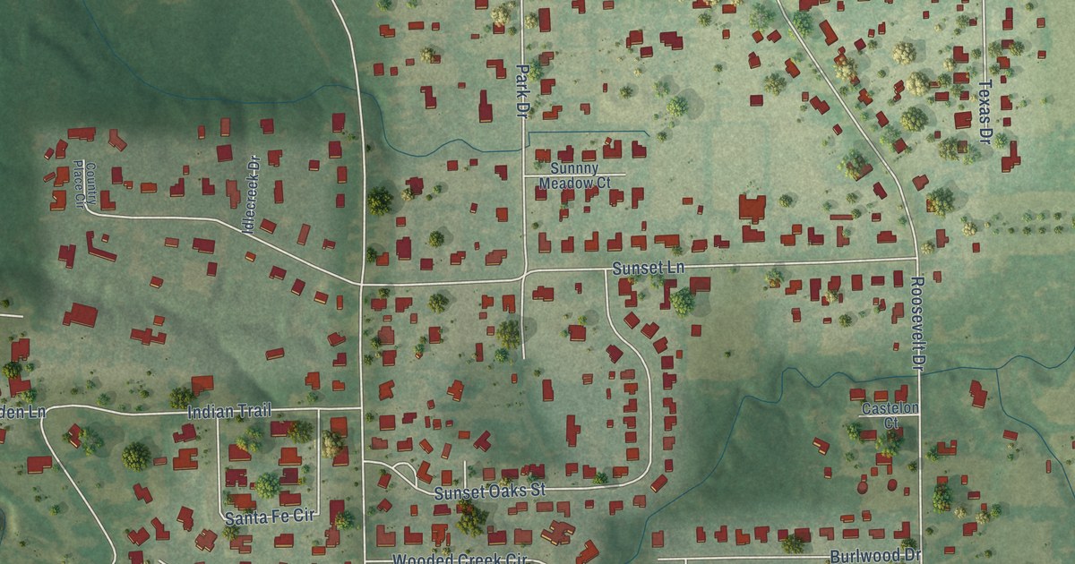 Map of Dalworthington Gardens, Texas in 2026