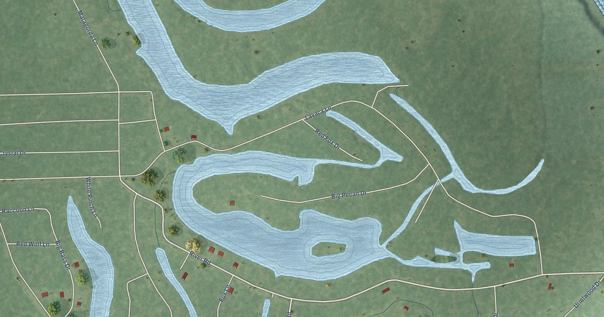 Map of Dayton Lakes, Texas in 2026