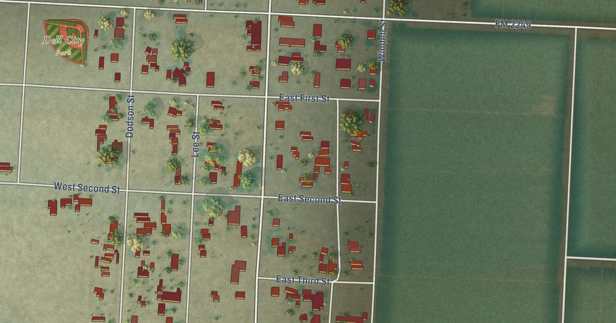Map of Dell City, Texas in 2026