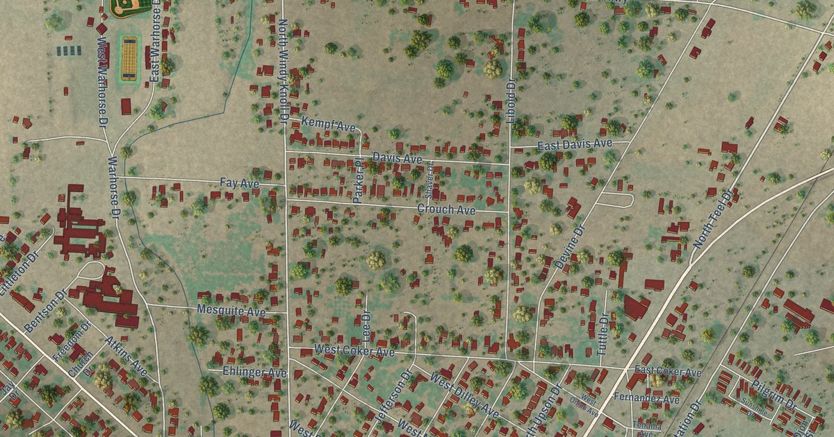 Map of Devine, Texas in 2026