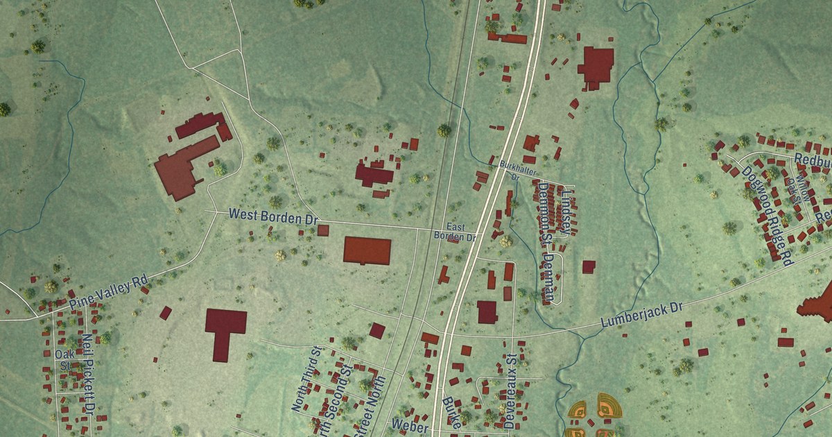 Map of Diboll, Texas in 2026