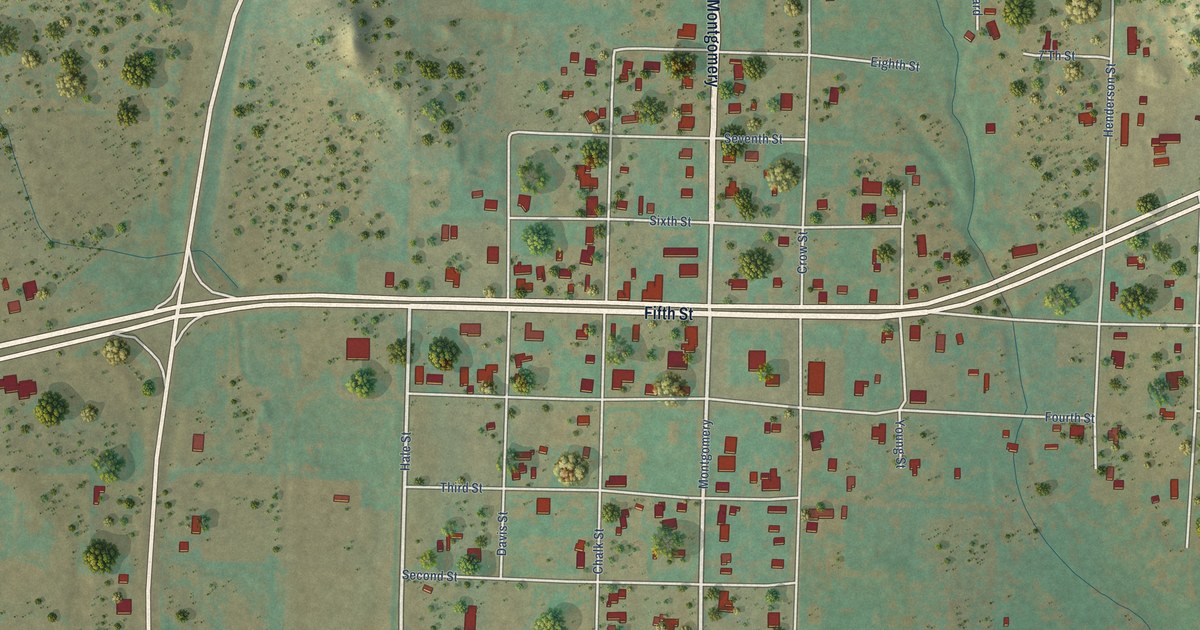 Map of Dickens, Texas in 2026
