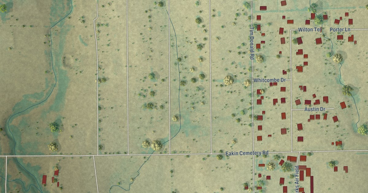 Map of DISH, Texas in 2026