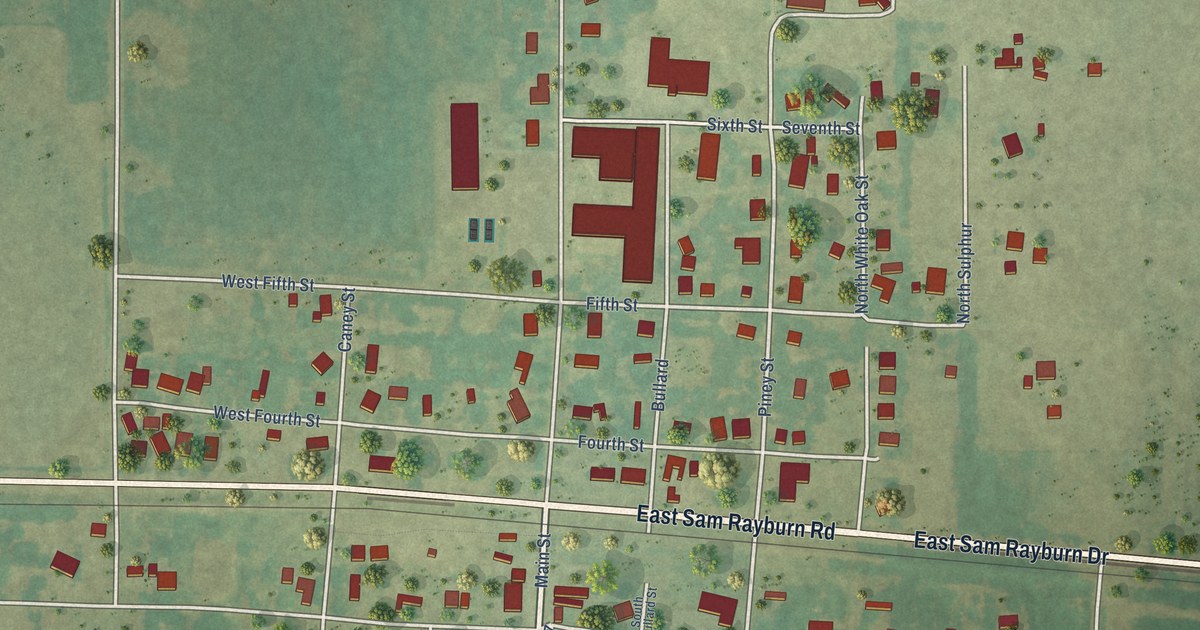 Map of Dodd City, Texas in 2026