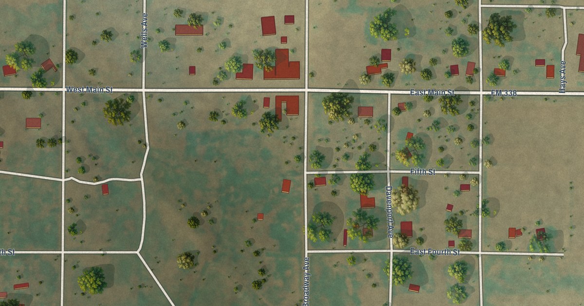 Map of Dodson, Texas in 2026