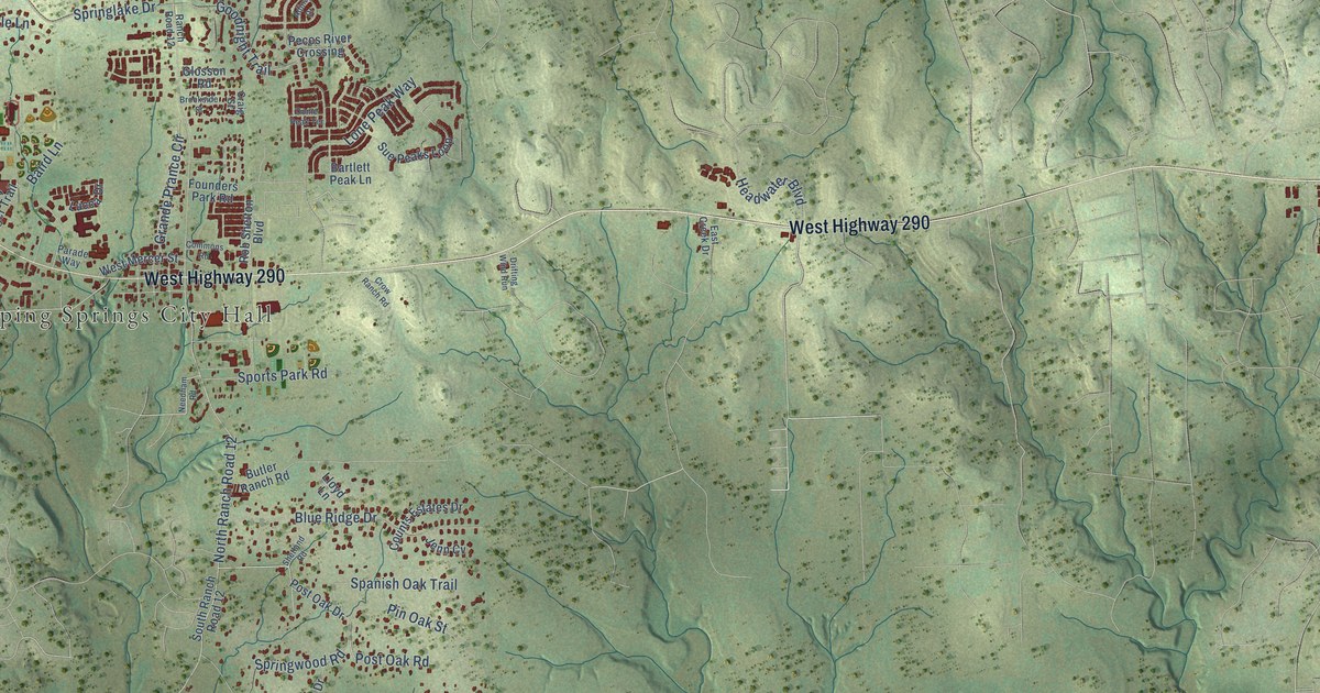 Map of Dripping Springs, Texas in 2026