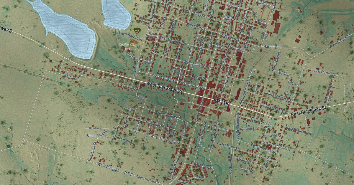 Map of Dublin, Texas in 2026
