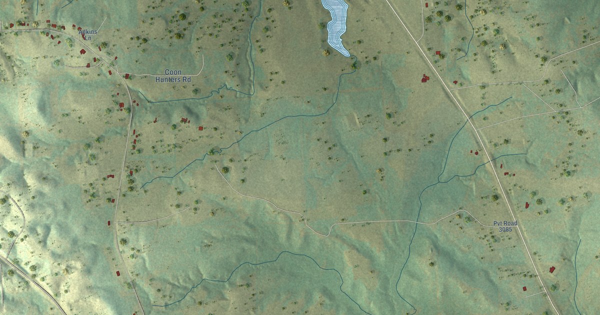 Map of East Mountain, Texas in 2026