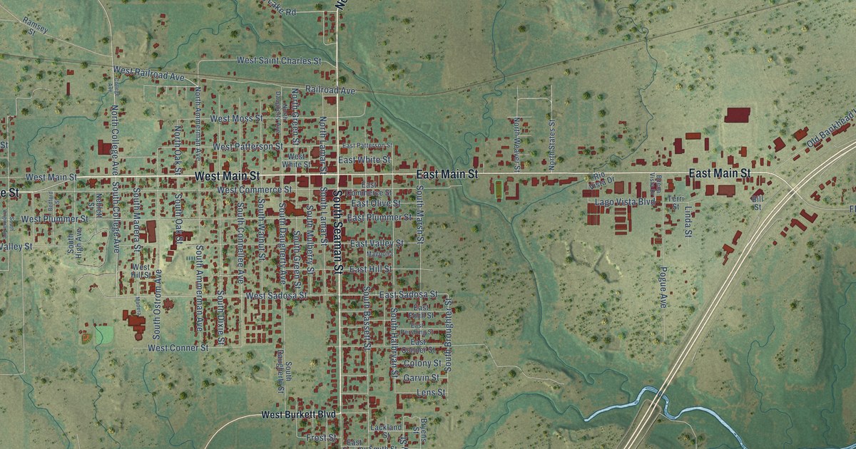 Map of Eastland, Texas in 2026