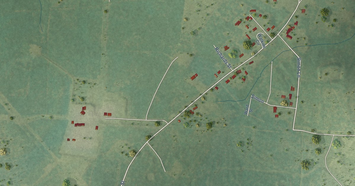 Map of Easton, Texas in 2026