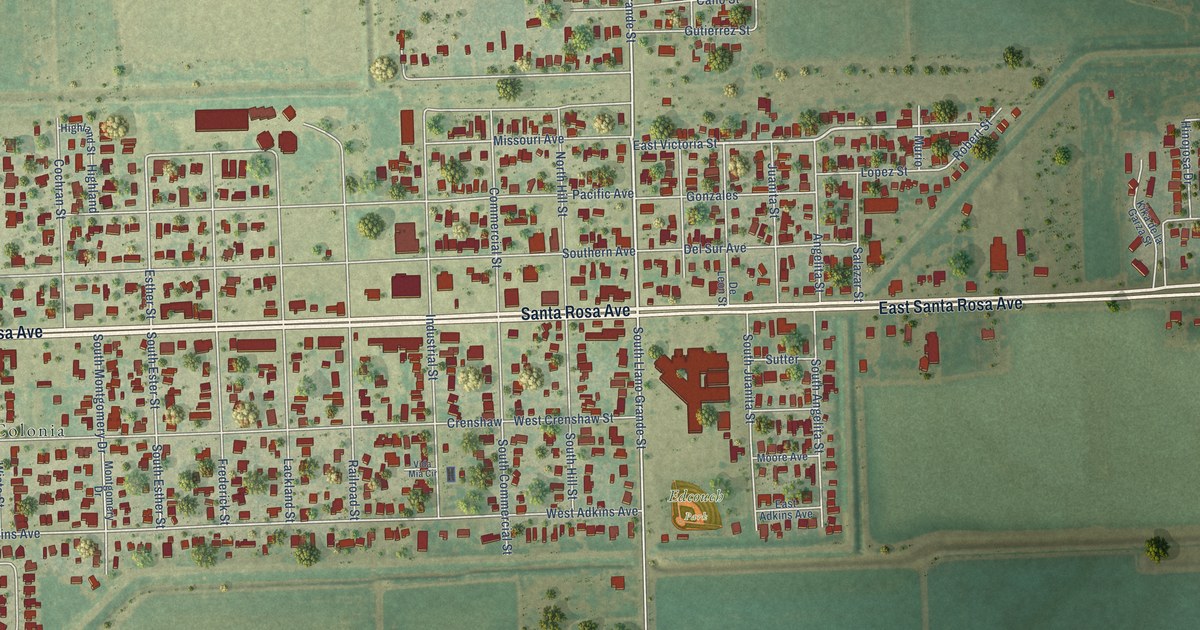 Map of Edcouch, Texas in 2026