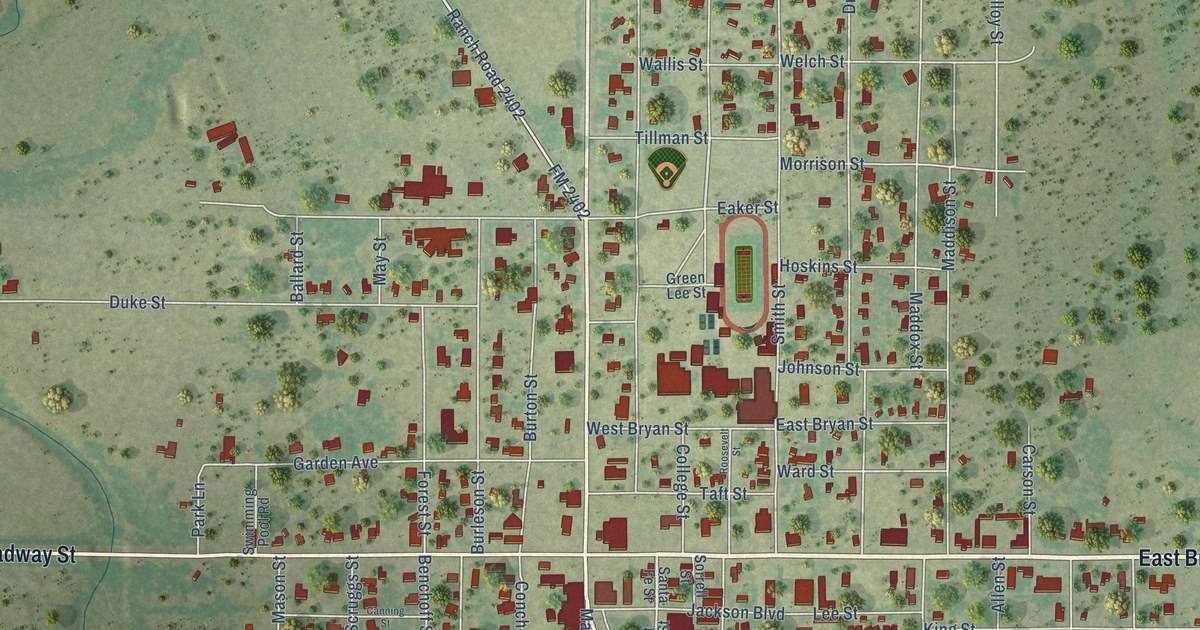 Map of Eden, Texas in 2026