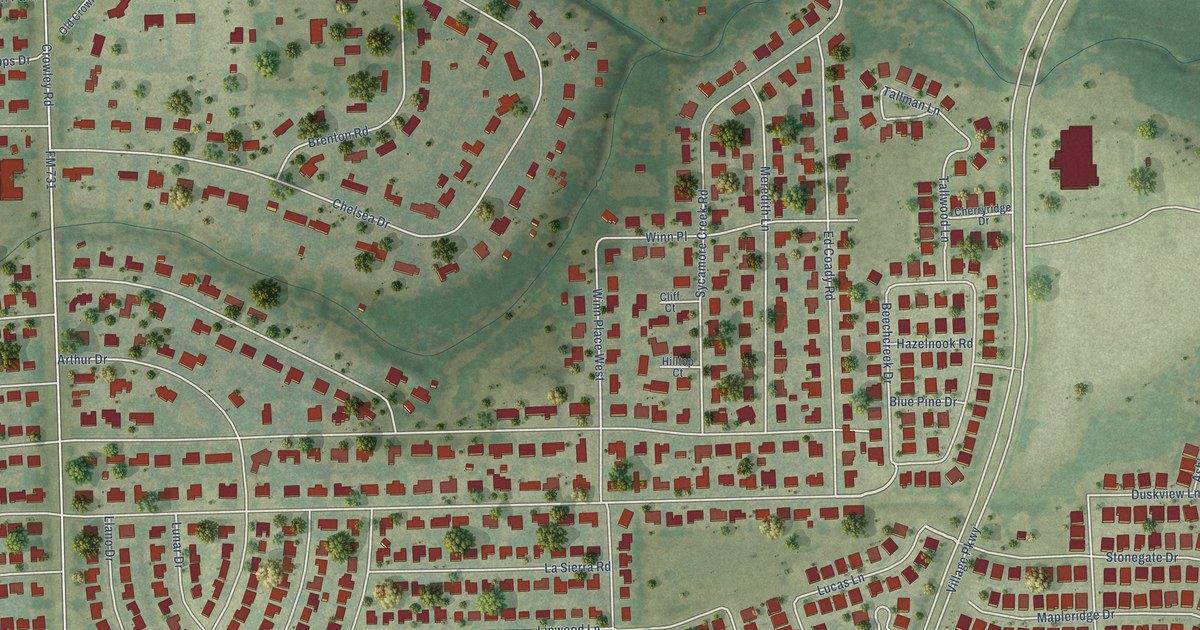 Map of Edgecliff Village, Texas in 2026
