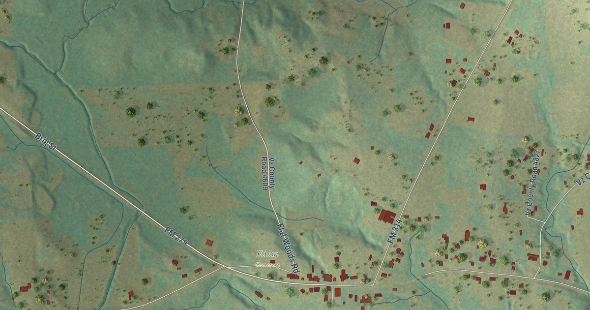 Map of Edom, Texas in 2026