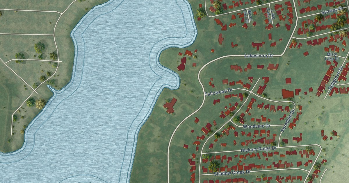 Map of El Lago, Texas in 2026