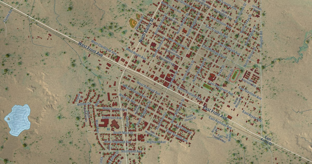 Map of Electra, Texas in 2026