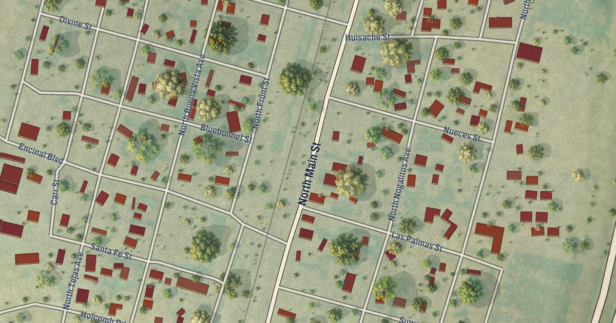 Map of Encinal, Texas in 2026