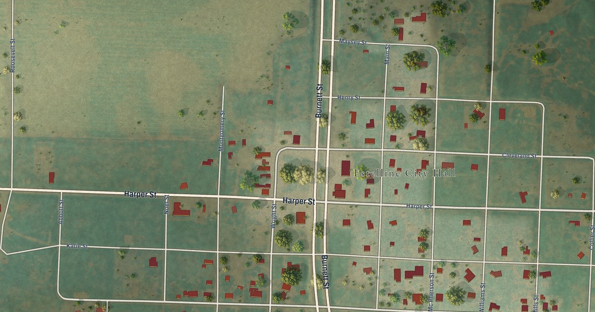 Map of Estelline, Texas in 2026