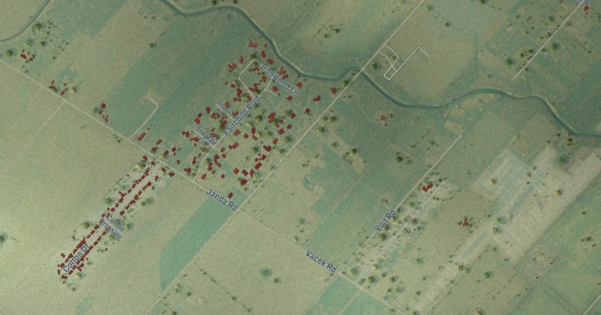 Map of Fairchilds, Texas in 2026