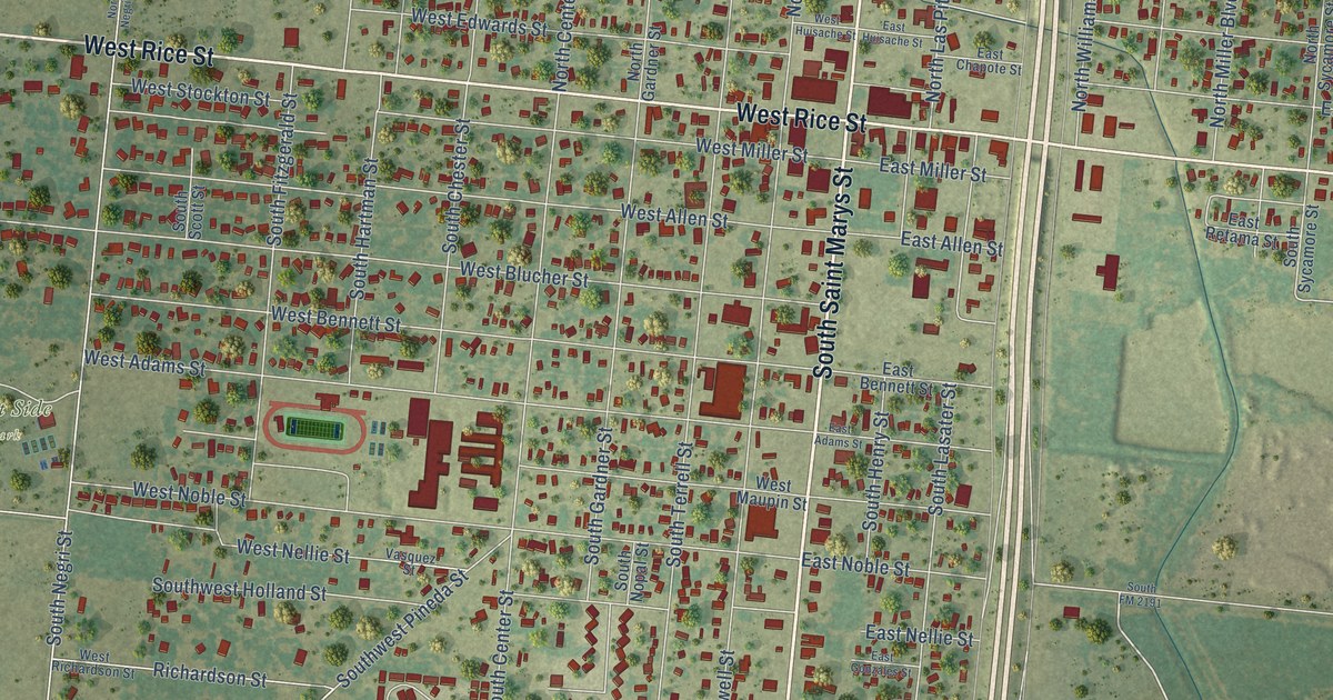 Map of Falfurrias, Texas in 2026