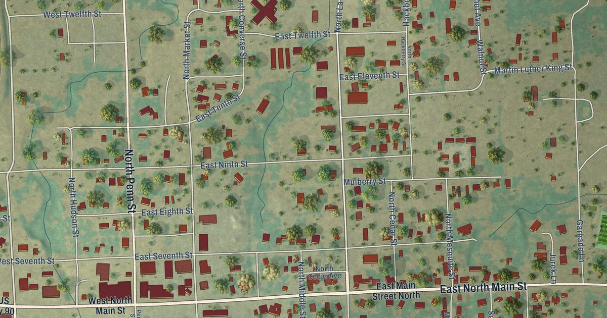 Map of Flatonia, Texas in 2026