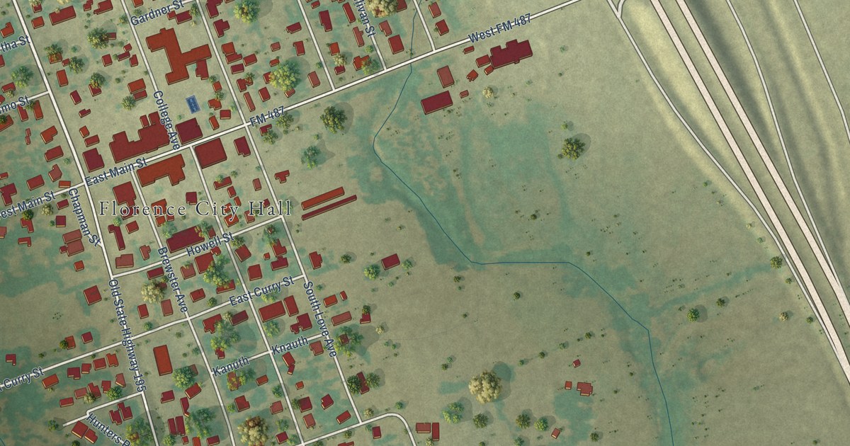 Map of Florence, Texas in 2026