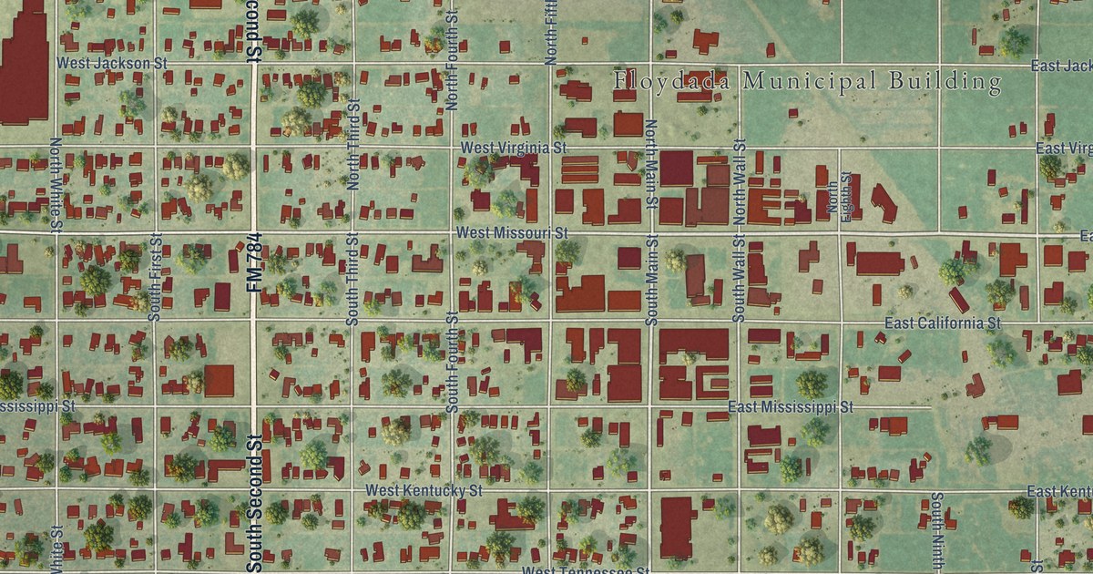 Map of Floydada, Texas in 2026