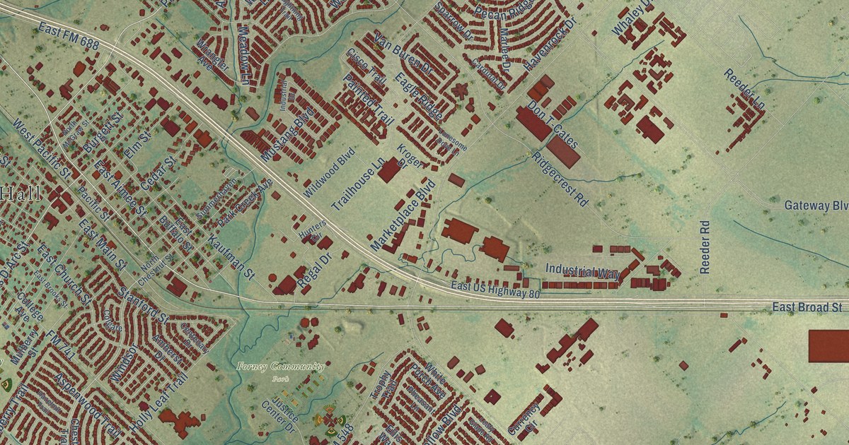 Map of Forney, Texas in 2026