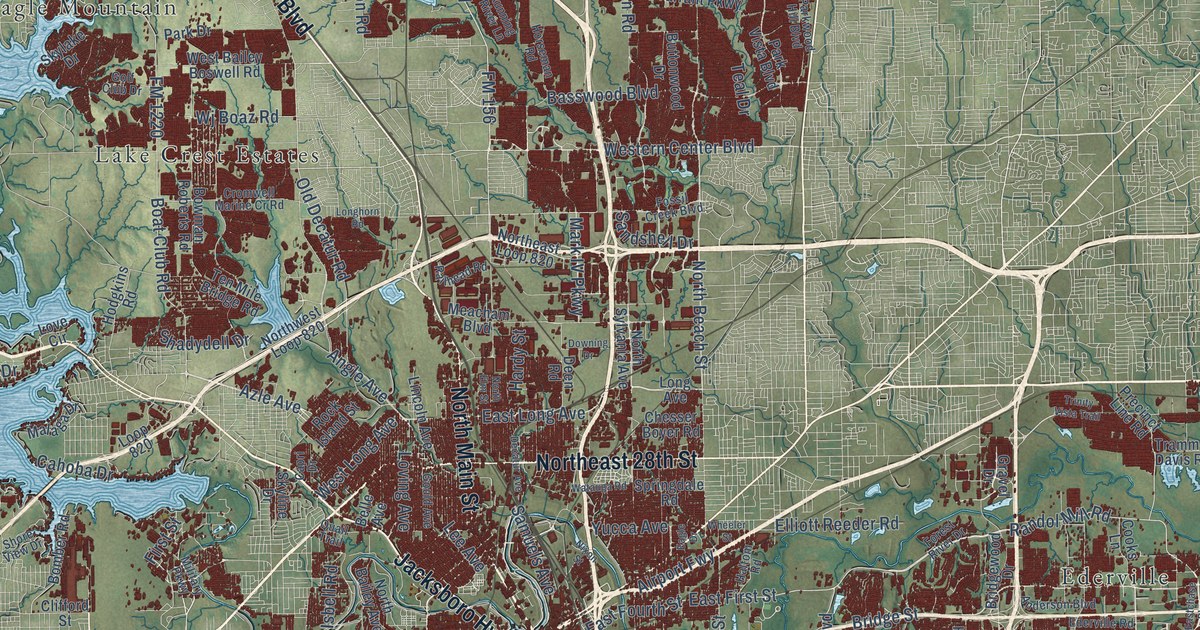 Map of Fort Worth, Texas in 2026