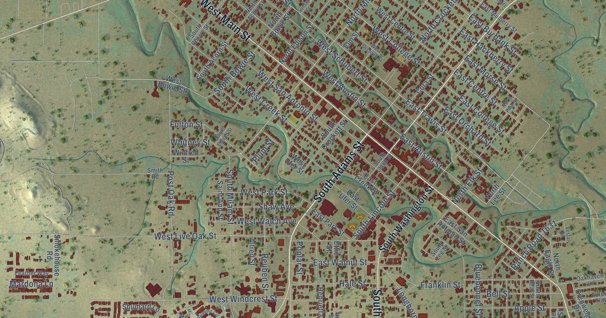 Map of Fredericksburg, Texas in 2026