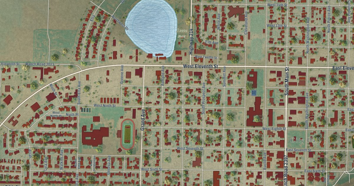 Map of Friona, Texas in 2026