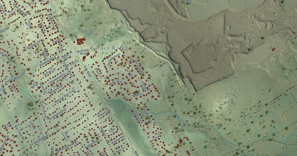 Map of Garden Ridge, Texas in 2026