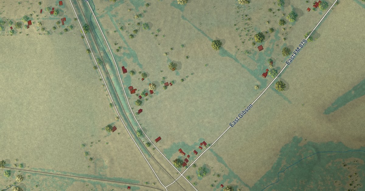 Map of Garrett, Texas in 2026