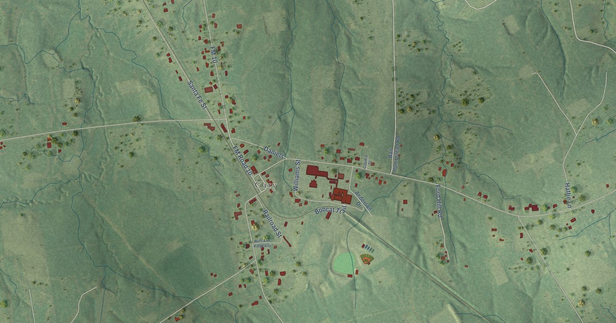 Map of Gary City, Texas in 2026