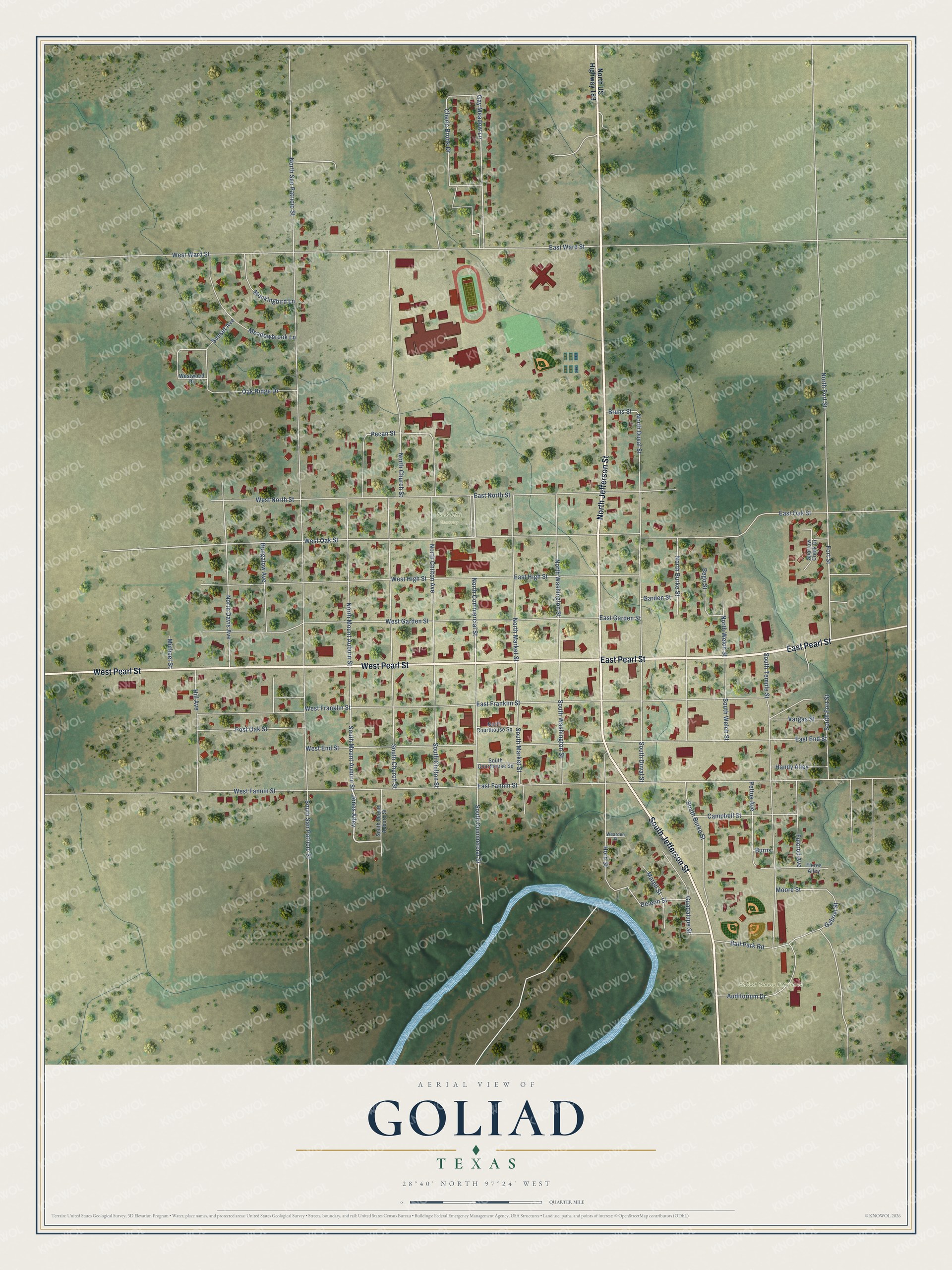 Watermarked full-map preview of Goliad, Texas