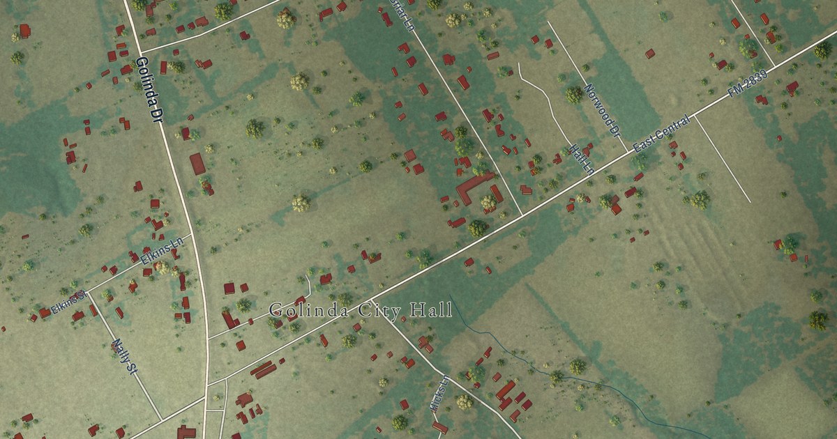 Map of Golinda, Texas in 2026