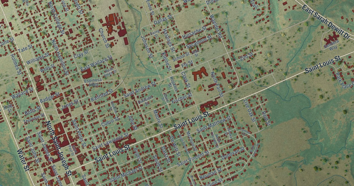 Map of Gonzales, Texas in 2026