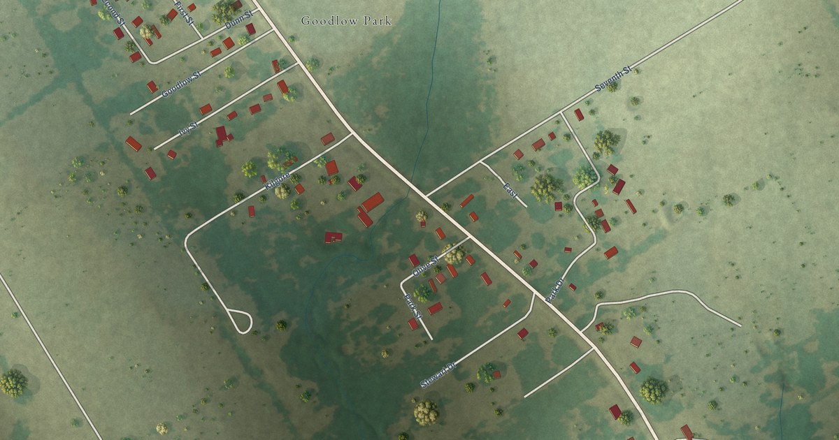 Map of Goodlow, Texas in 2026
