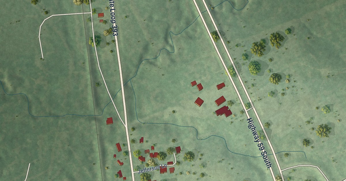 Map of Goodrich, Texas in 2026