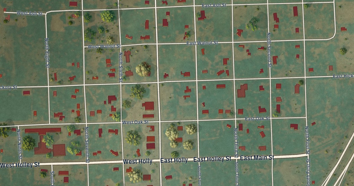 Map of Goree, Texas in 2026