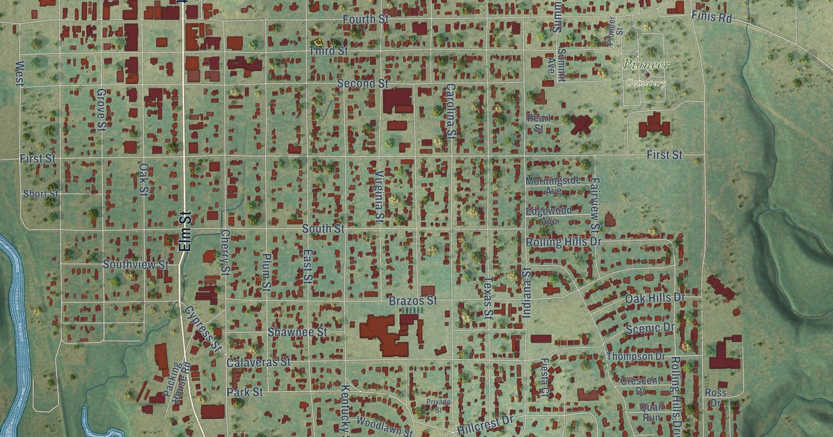 Map of Graham, Texas in 2026